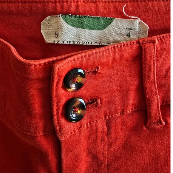Anthropologie Size 4 Red Dress Pants / Work & Casual - Vibrant Chic NWOT - Picture 3 of 4